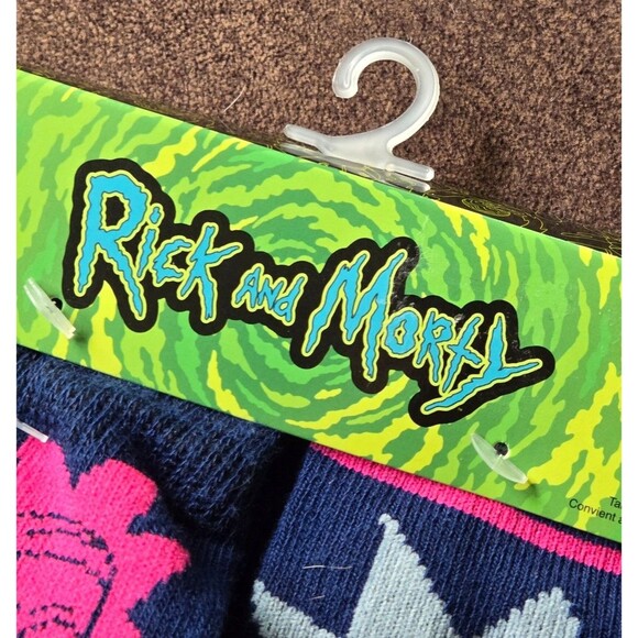 Rick and Morty Adult Swim Dog Booties & Crew Socks Sizes 6 - 12 men - Picture 7 of 11